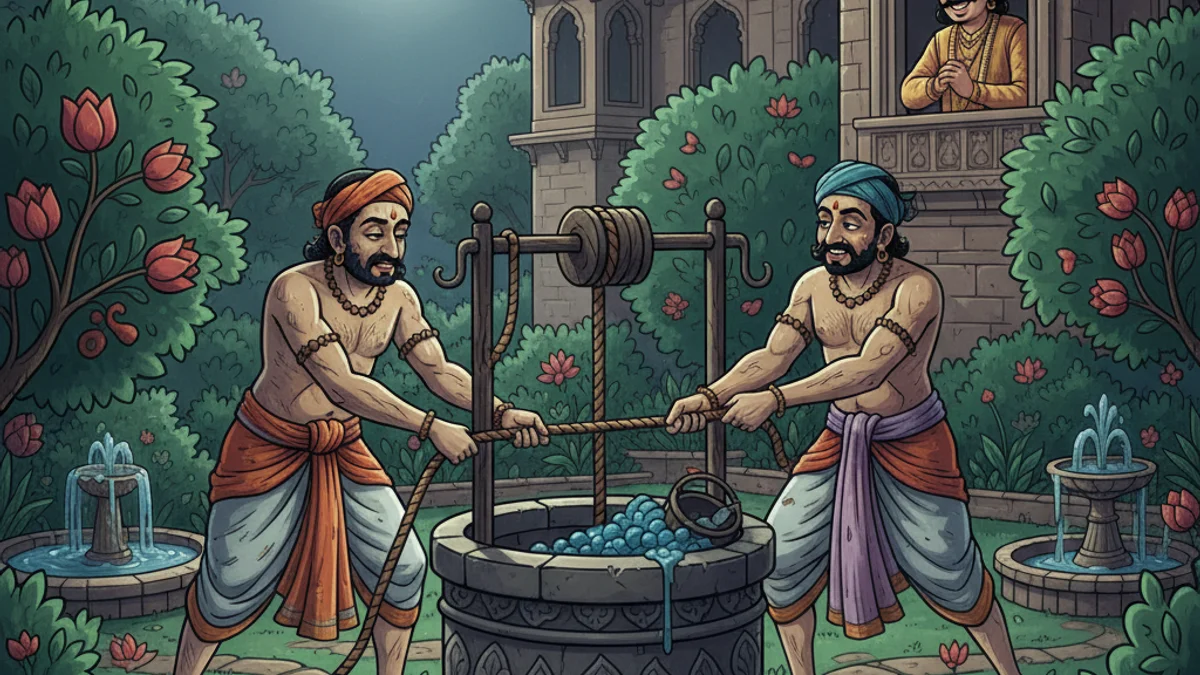 Illustration for Tenali Raman's Wit Saves the Day - a tenali raman tales Indian Story Collections story with moral lessons