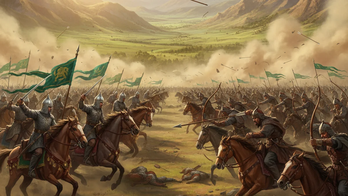 Illustration for The Battle of Ain Jalut - a tales of mongol conquests Mongolian Epics story with moral lessons