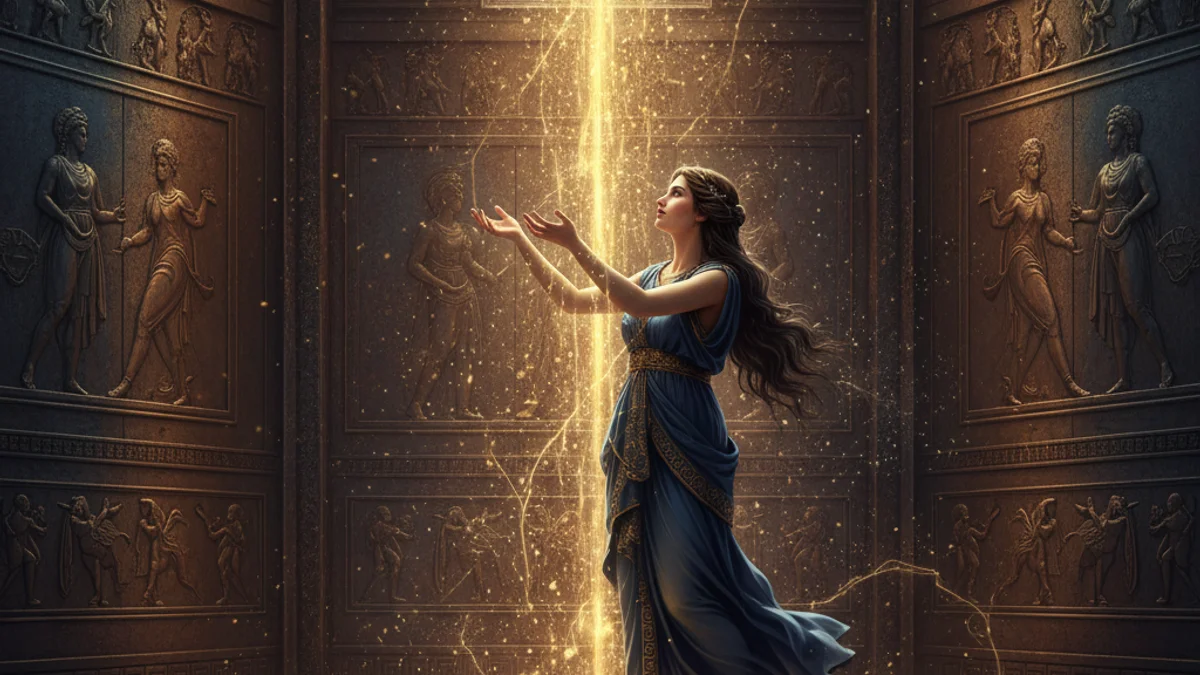 Illustration for The Birth of Perseus - a heroes Greek Myths story with moral lessons