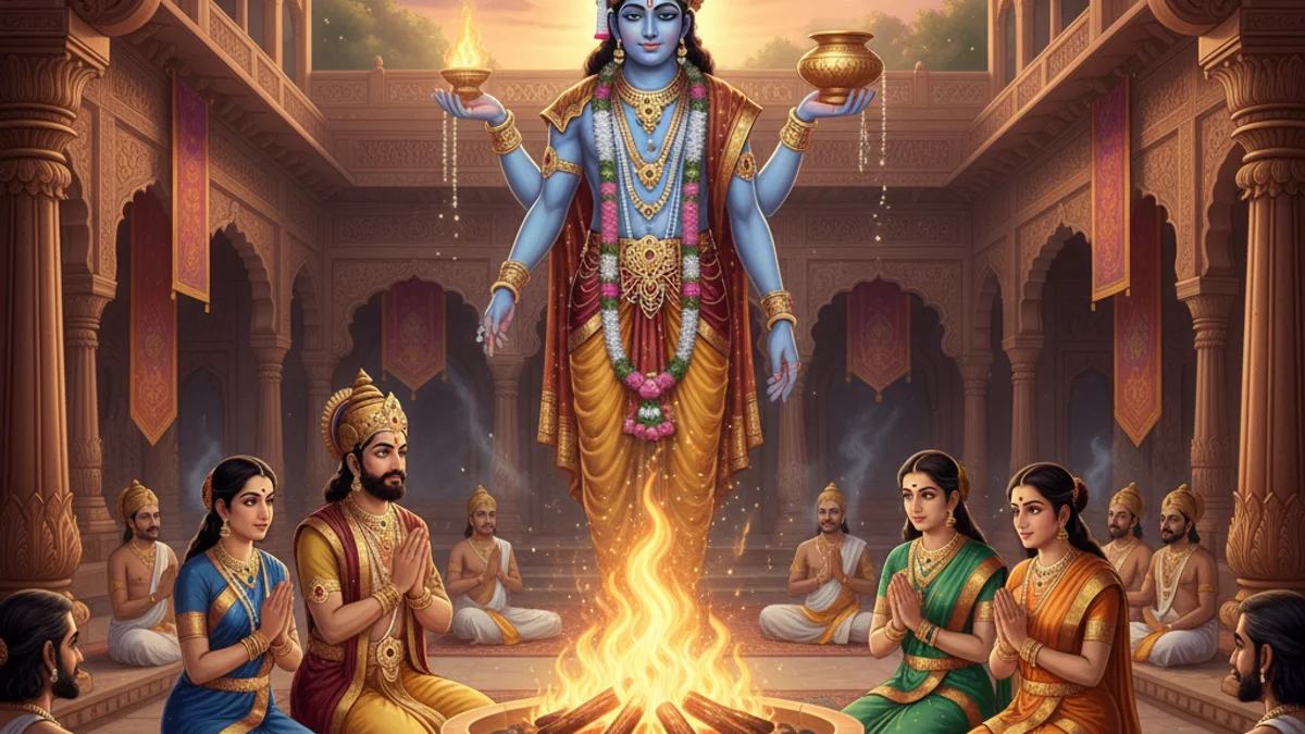 The Birth of Rama - Stories from the Ramayana story illustration from Hindu Epics