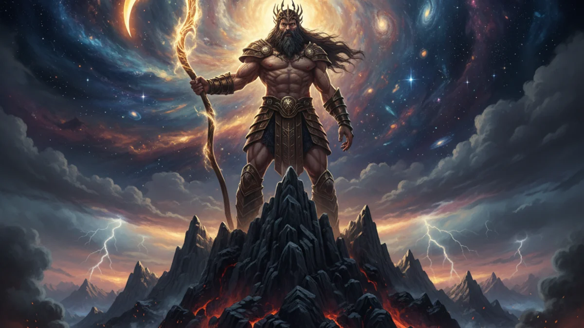 Illustration for The Birth of the Gods - a titans Greek Myths story with moral lessons