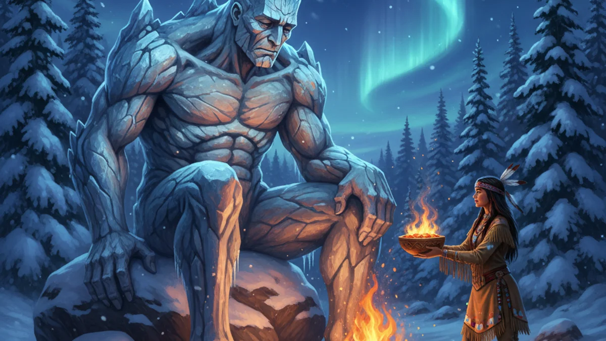 The Chenoo Monster - Additional Tribes story illustration from Native American Legends