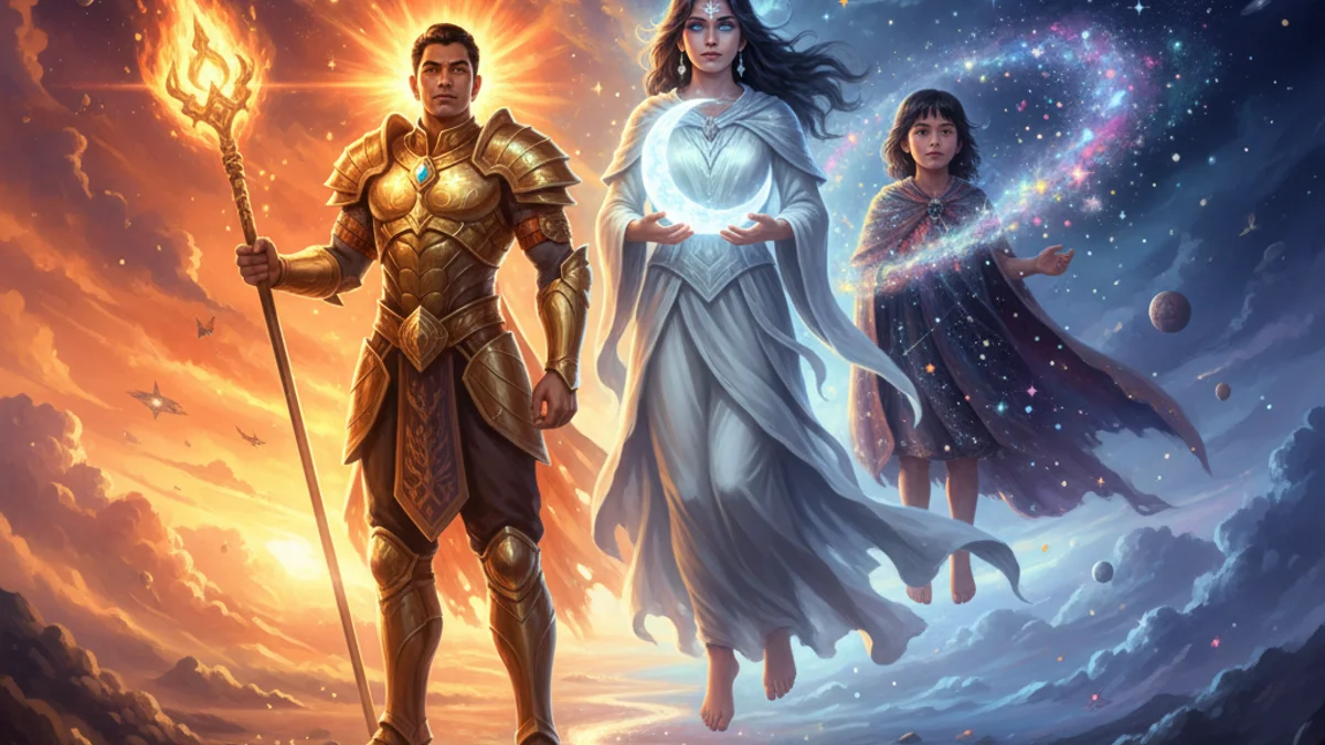 The Children of Bathala - Creation Myths story illustration from Filipino Mythology