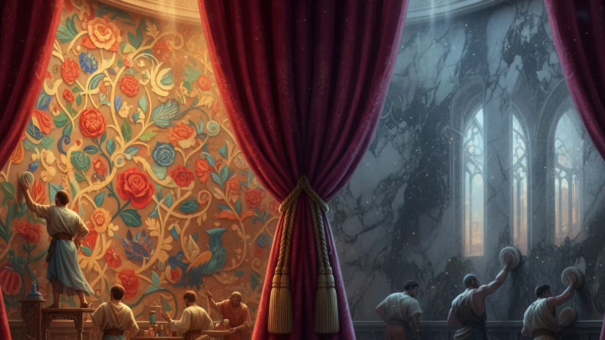 The Chinese and Greek Artists - Parables of Rumi story illustration from Sufi Parables