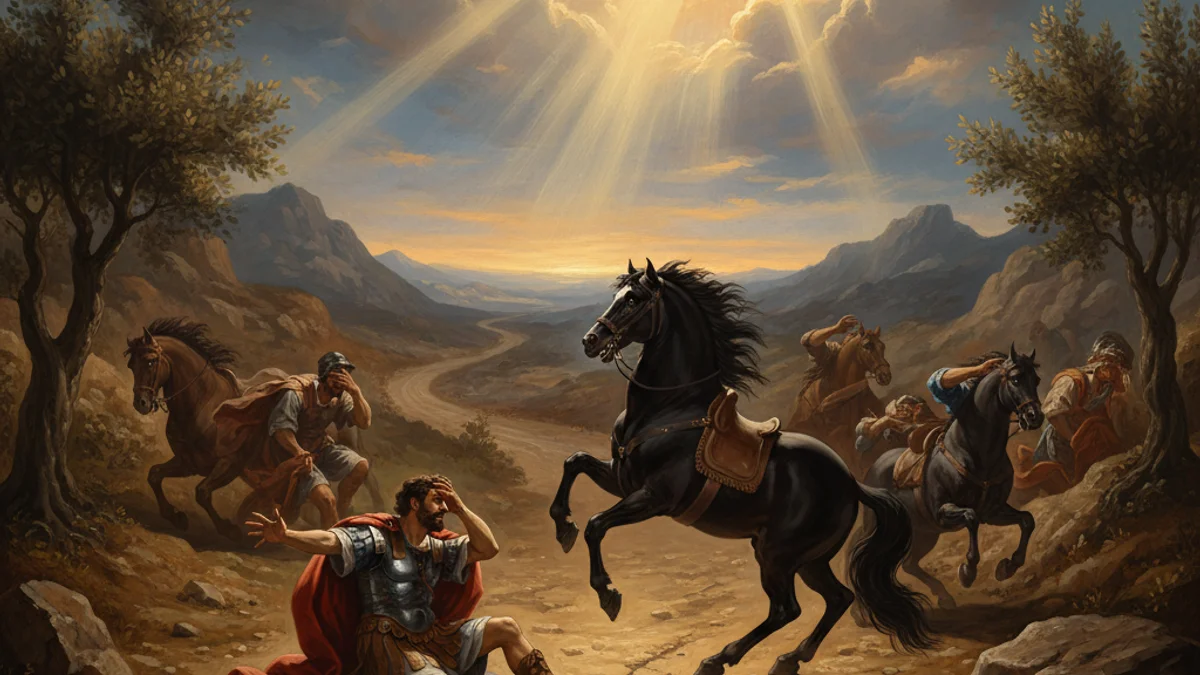 Illustration for The Conversion of Saint Paul - a tales of miracles and martyrdom Early Christian Saints Lives story with moral lessons