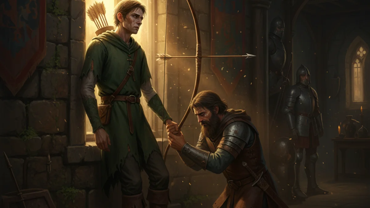 Illustration for The Death of Robin Hood - a classic tales Robin Hood story with moral lessons