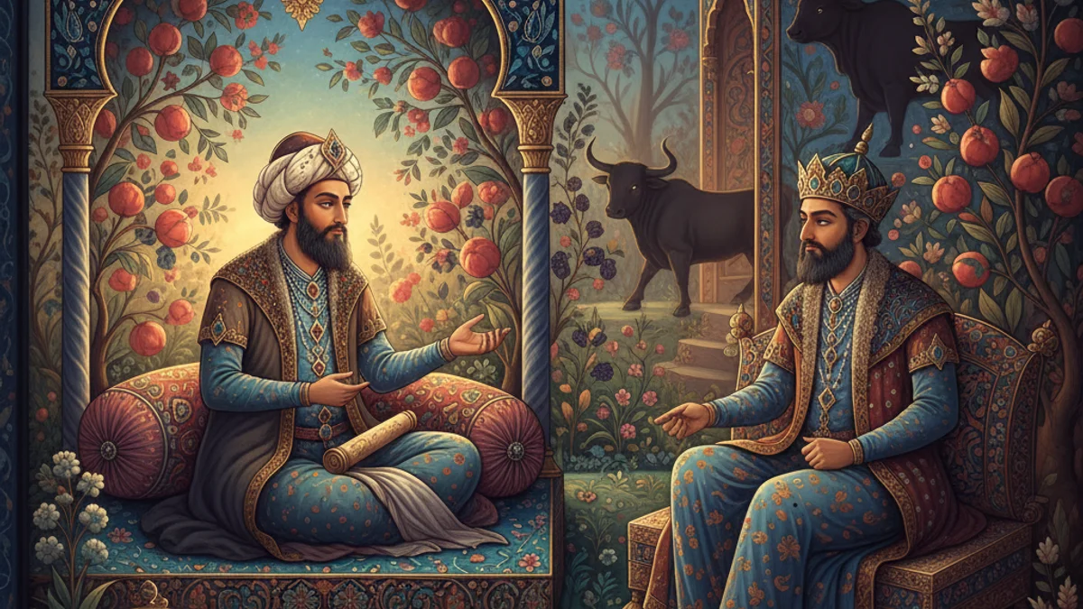 The Fables of Bidpai - Arabic Tales story illustration from Middle Eastern Folklore