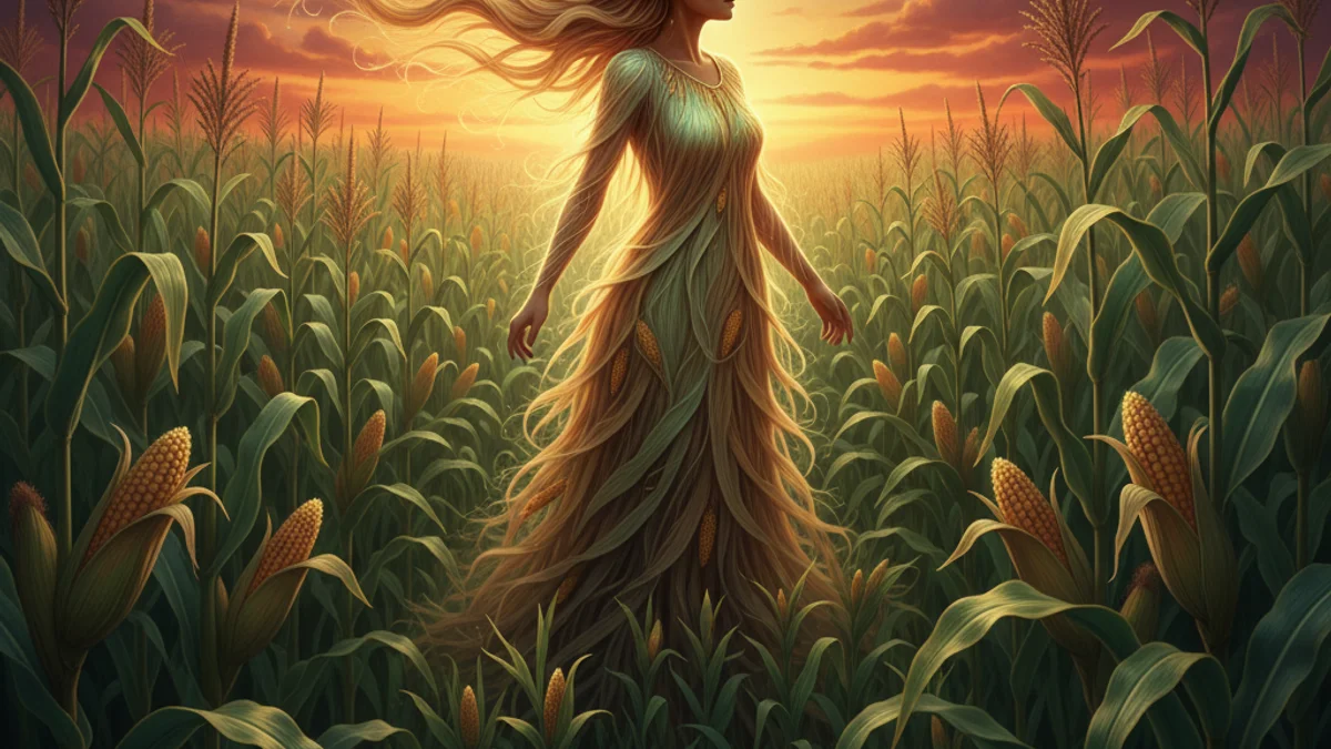 The First Corn Mother - Creation Stories story illustration from Native American Legends
