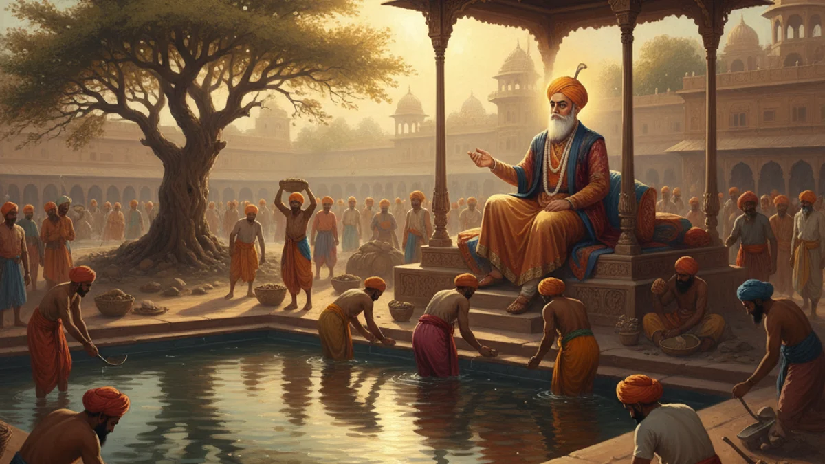 Illustration for The Foundation of Amritsar - a additional tales Sikh Saakhis story with moral lessons