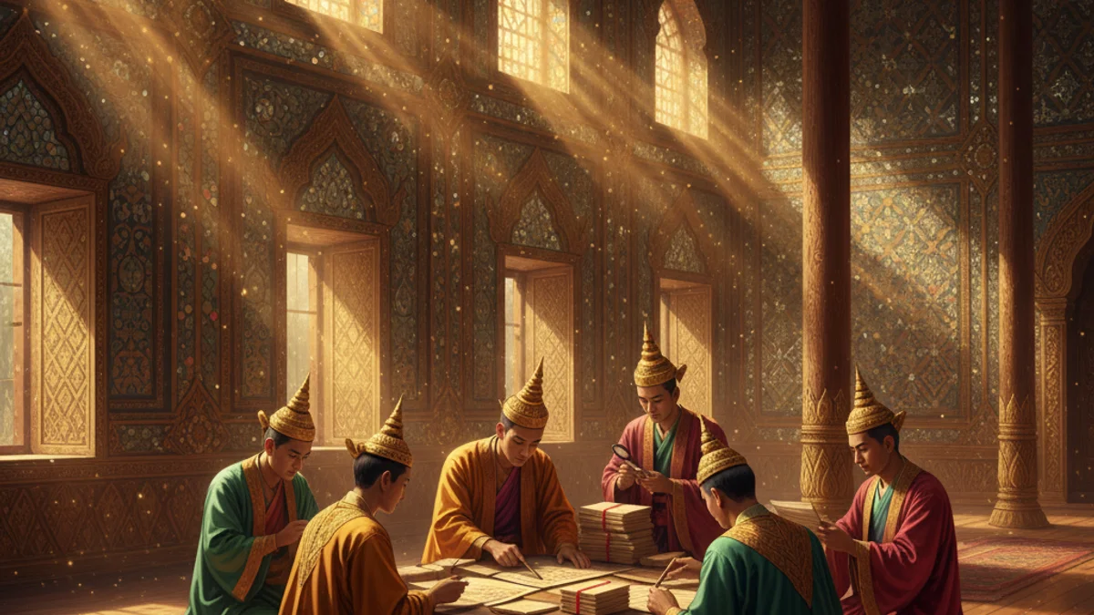 The Glass Palace Chronicle - Burmese Tales story illustration from Southeast Asian Folklore