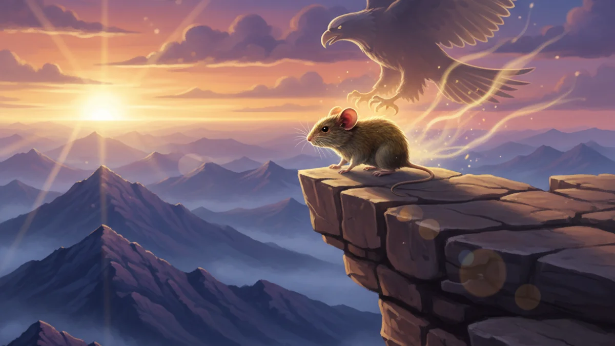 Illustration for The Jumping Mouse - a tribal tales of heroism Native American Legends story with moral lessons