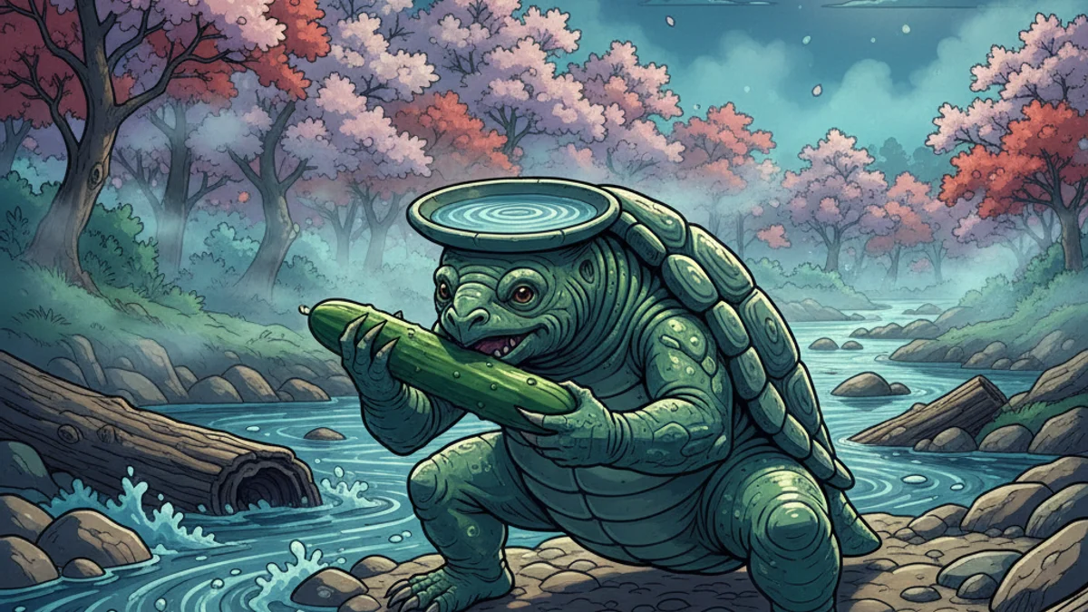 The Kappa - Supernatural Tales story illustration from Japanese Folklore