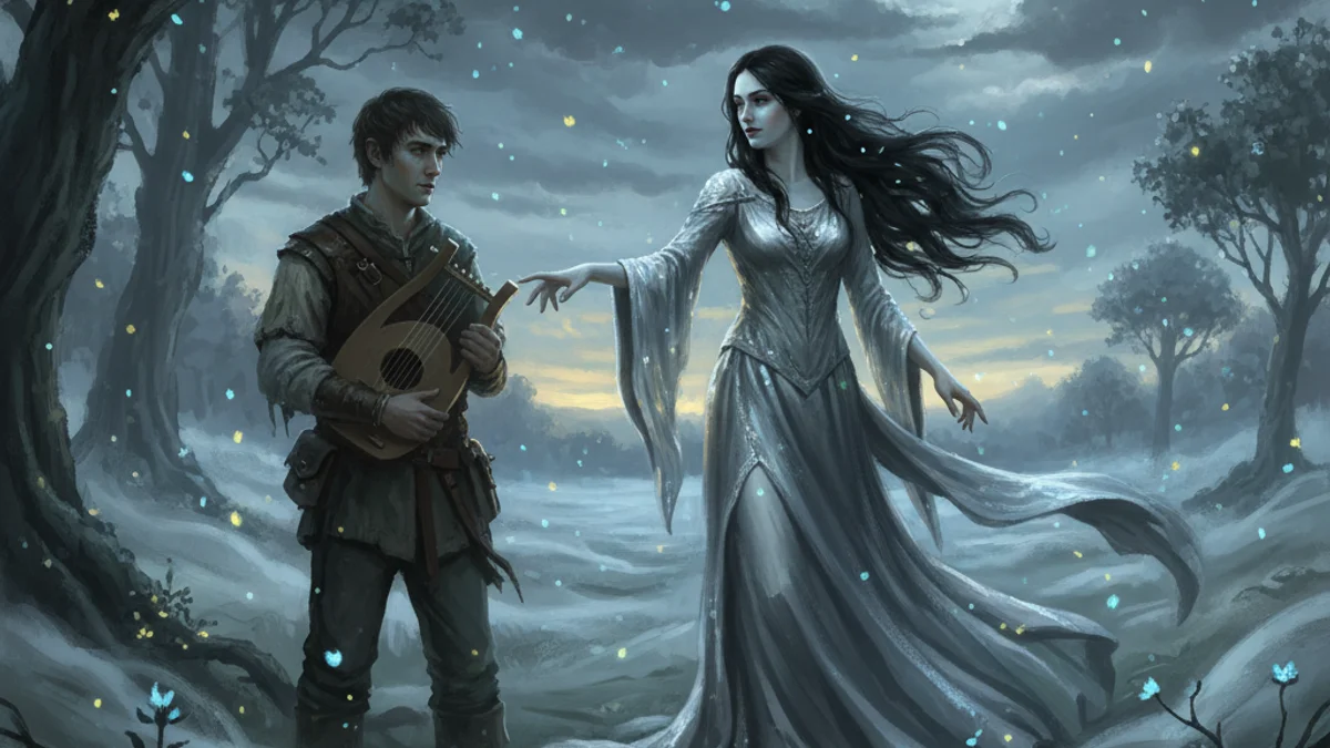 Illustration for The Leanan Sídhe - a mythical creatures Celtic Myths story with moral lessons