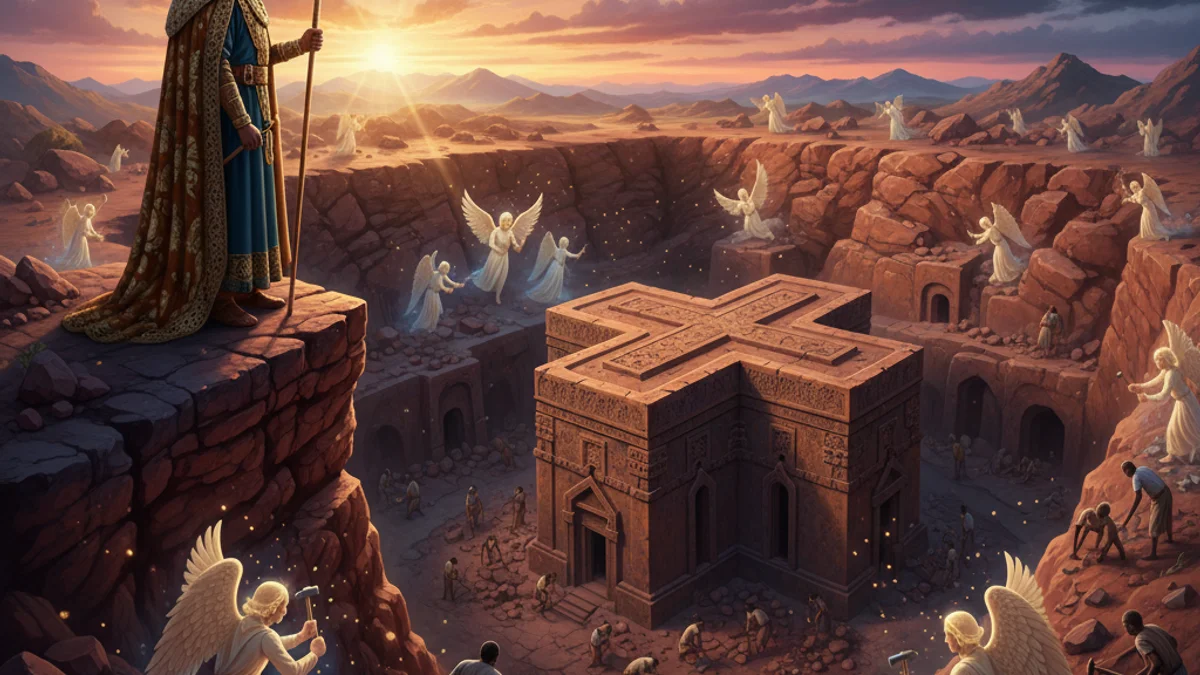 The Legend of King Lalibela - Classic Tales story illustration from Ethiopian Folklore