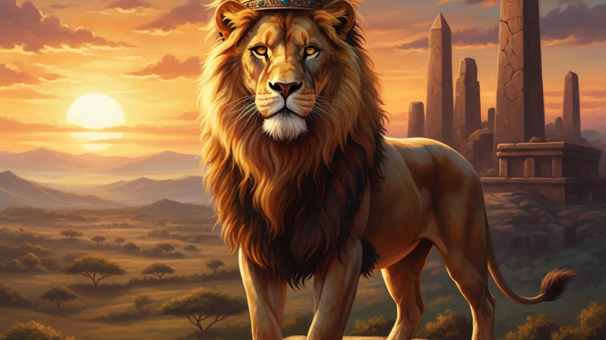 The Lion of Judah - Origin Legends story illustration from Ethiopian Folklore