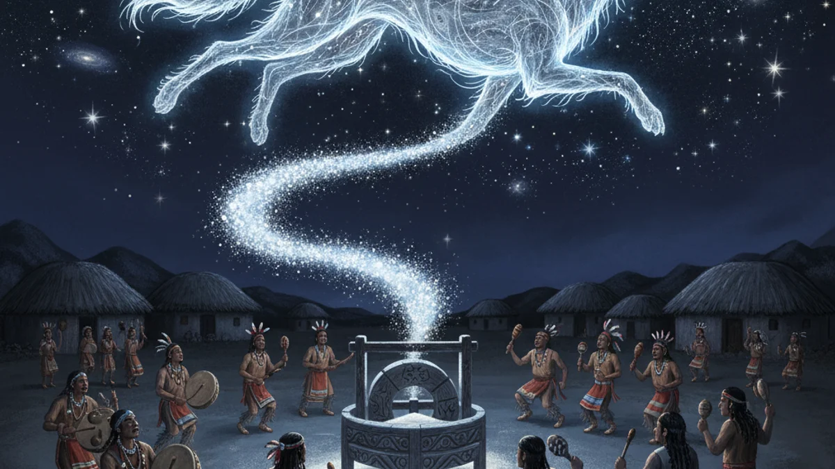 Illustration for The Milky Way - a creation stories Native American Legends story with moral lessons