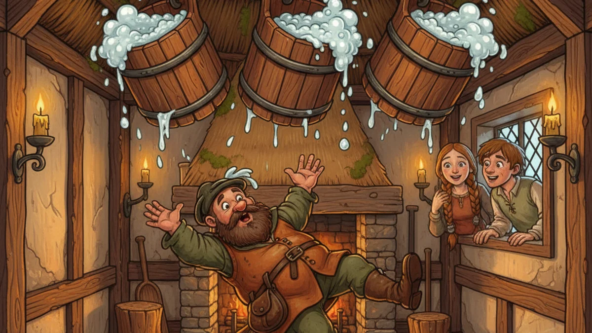 The Miller's Tale - Fabliaux story illustration from Medieval Tales