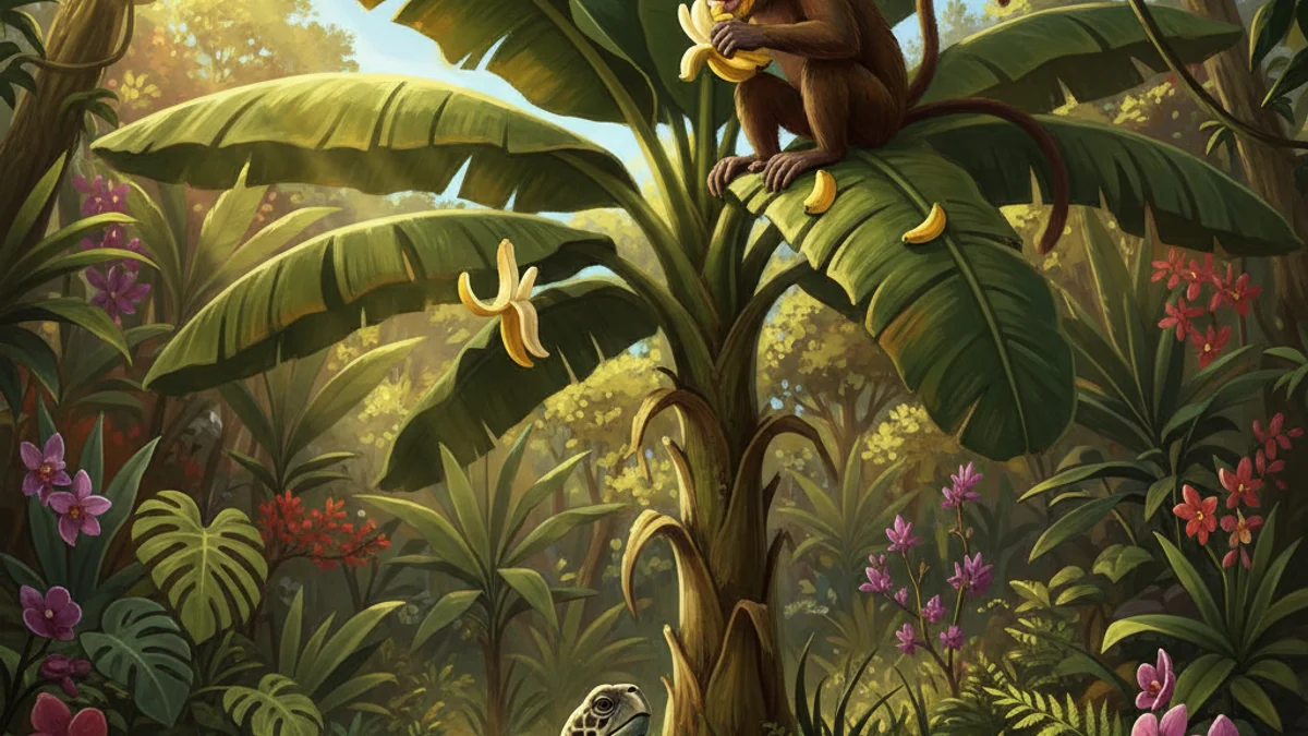The Monkey and the Turtle - Classic Tales story illustration from Filipino Mythology