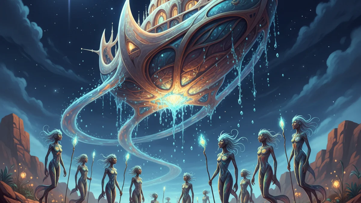 The Nommo Water Spirits - Dogon Tales story illustration from African Mythology