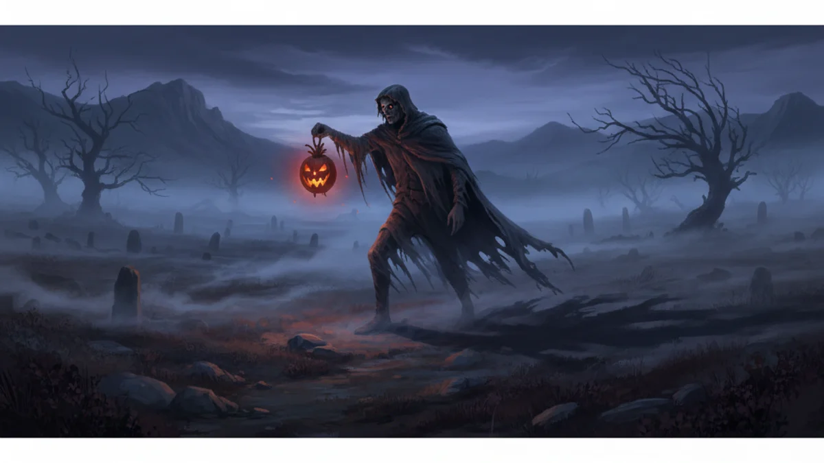 The Origin of the Jack O'Lantern - Origin Legends story illustration from Halloween Folklore