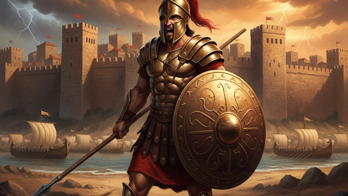 Illustration for The Rage of Achilles - a heroes Greek Myths story with moral lessons