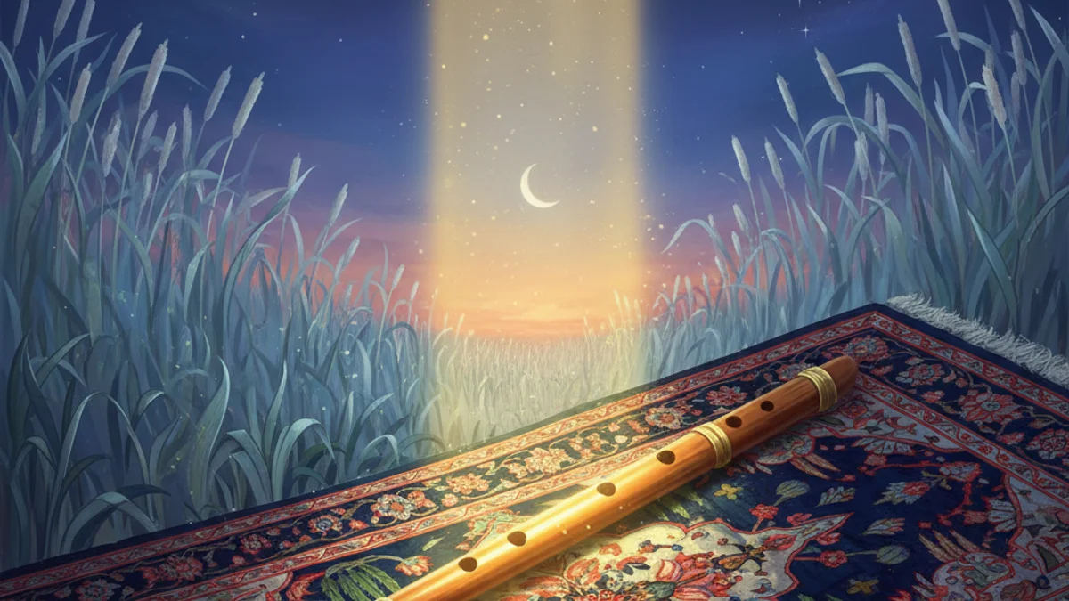 Illustration for The Reed Flute's Song - a parables of rumi Sufi Parables story with moral lessons
