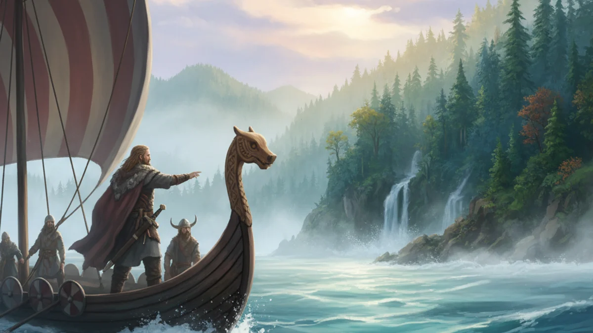 The Saga of the Greenlanders - Additional Sagas story illustration from Norse Sagas
