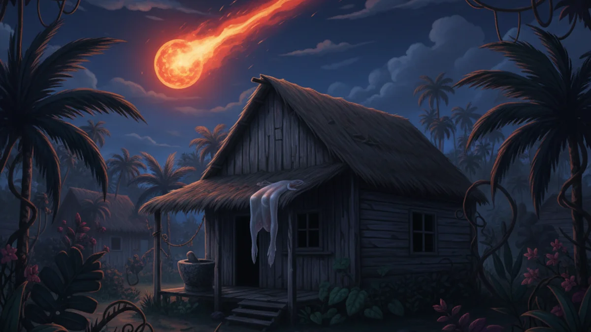 Illustration for The Soucouyant - a supernatural beings Caribbean Folklore story with moral lessons