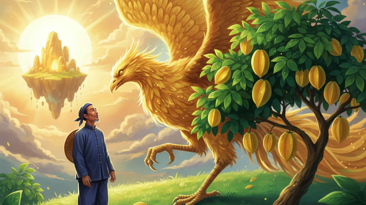The Starfruit Tree - Classic Tales story illustration from Vietnamese Folklore