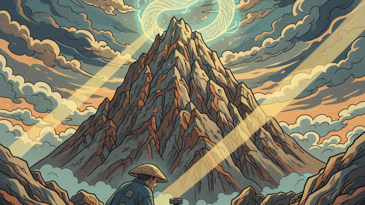 The Stonecutter - Classic Folktales story illustration from Japanese Folklore