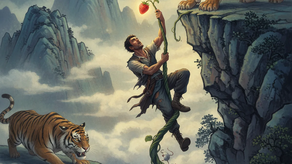 The Strawberry - Zen Stories story illustration from Zen Stories