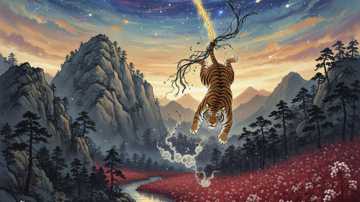 The Sun and the Moon - Classic Folktales story illustration from Korean Mythology