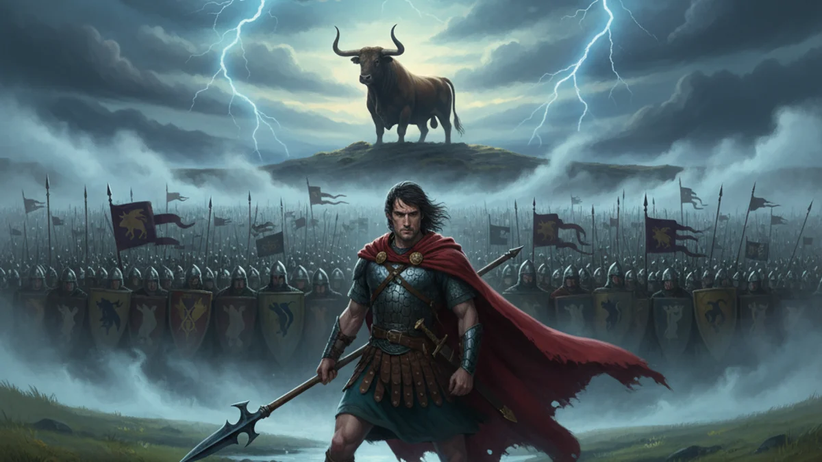 Illustration for The Táin Bó Cúailnge - a famous legends Celtic Myths story with moral lessons