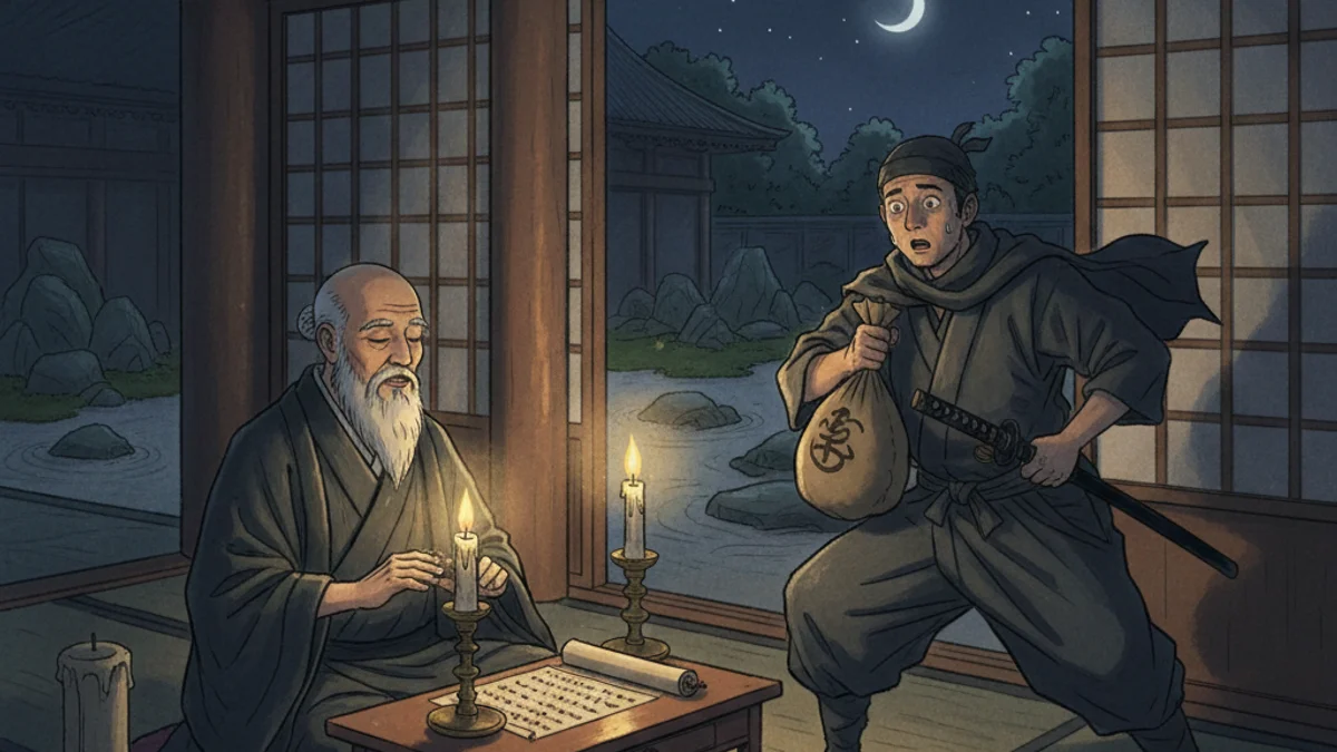 The Thief Who Became a Disciple - Zen Stories story illustration from Zen Stories