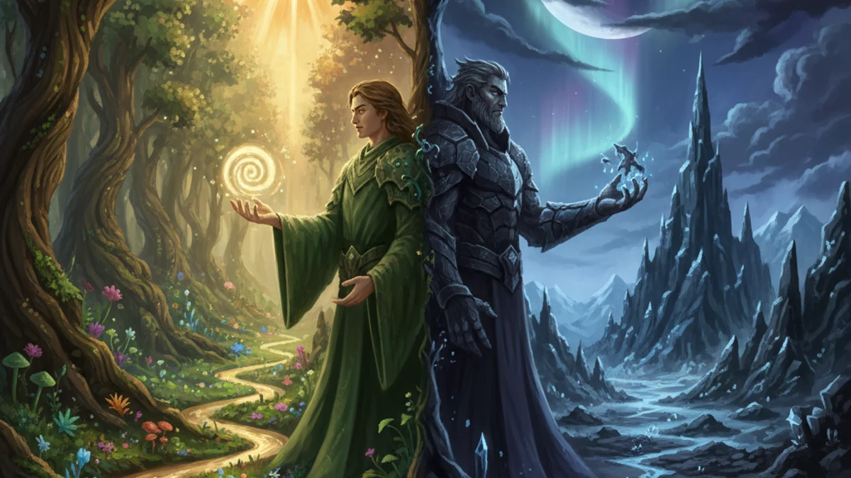 Illustration for The Twin Brothers - a creation stories Native American Legends story with moral lessons