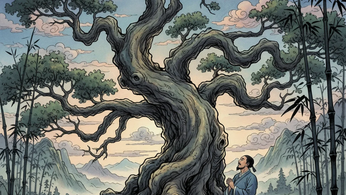 The Useless Tree - Wisdom Stories story illustration from Taoist Tales