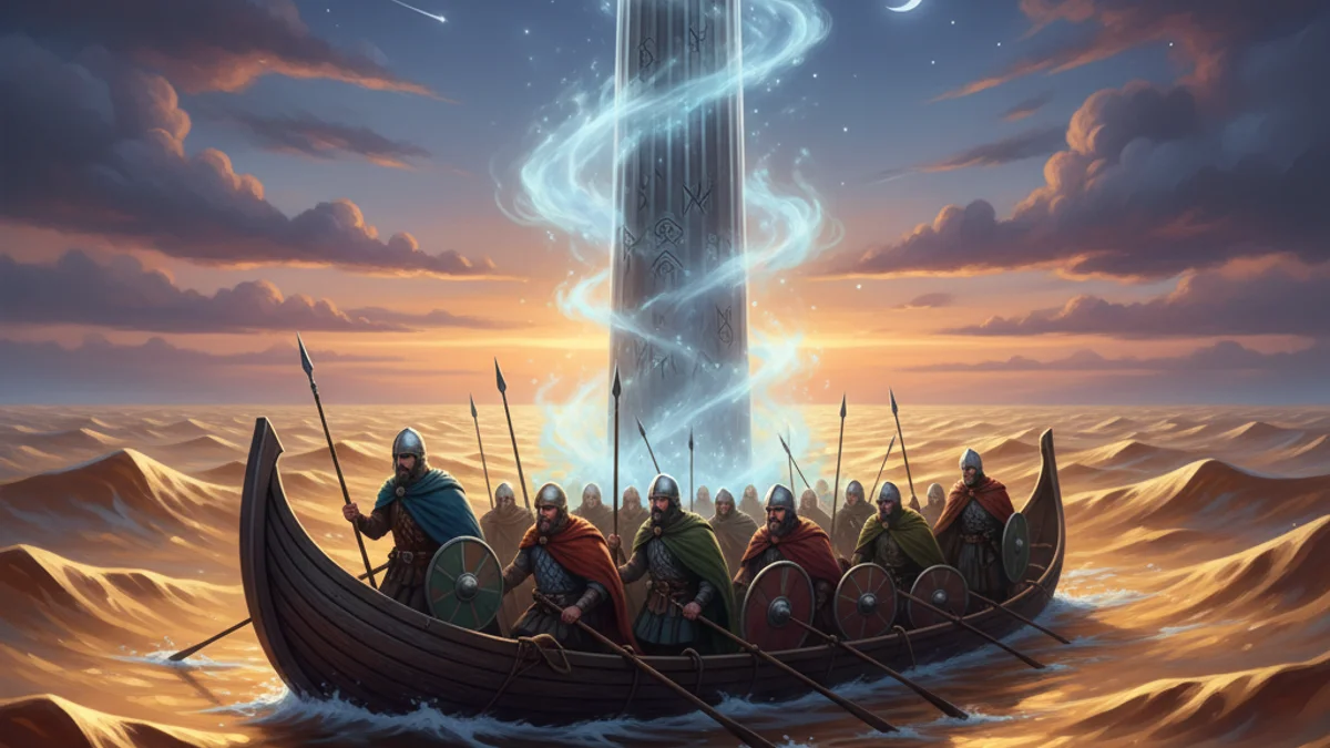 Illustration for The Voyage of Máel Dúin - a famous legends Celtic Myths story with moral lessons