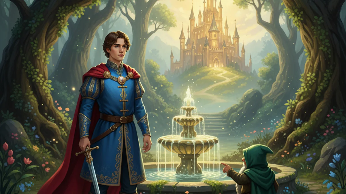 The Water of Life - Brothers Grimm Stories story illustration from European Folklore