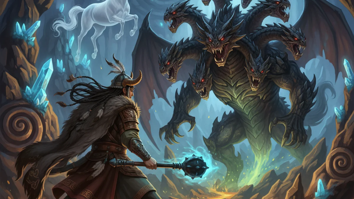 The White Mare's Son - Folk Tales story illustration from Mongolian Folklore