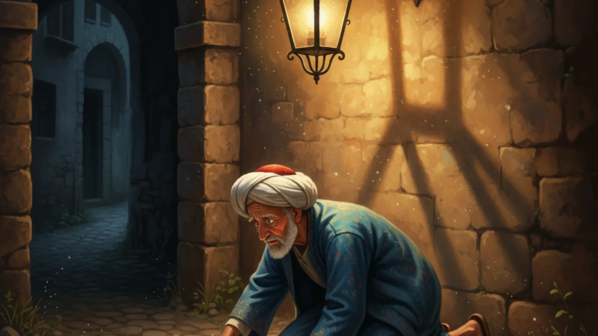 The Wise Fool - Mulla Nasrudin Tales story illustration from Sufi Parables