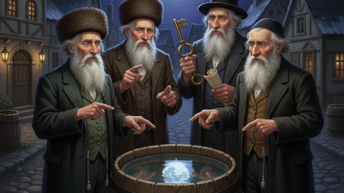 The Wise Men of Chelm - Fools of Chelm story illustration from Jewish Folklore