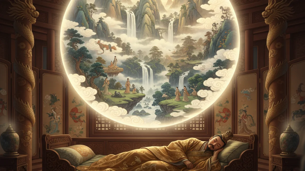 Illustration for The Yellow Emperor's Dream - a immortal stories Taoist Tales story with moral lessons