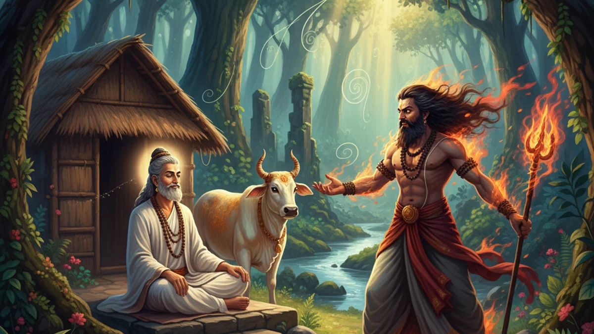 Illustration for Vasishtha and Vishwamitra's Feud - a sage stories Hindu Epics story with moral lessons