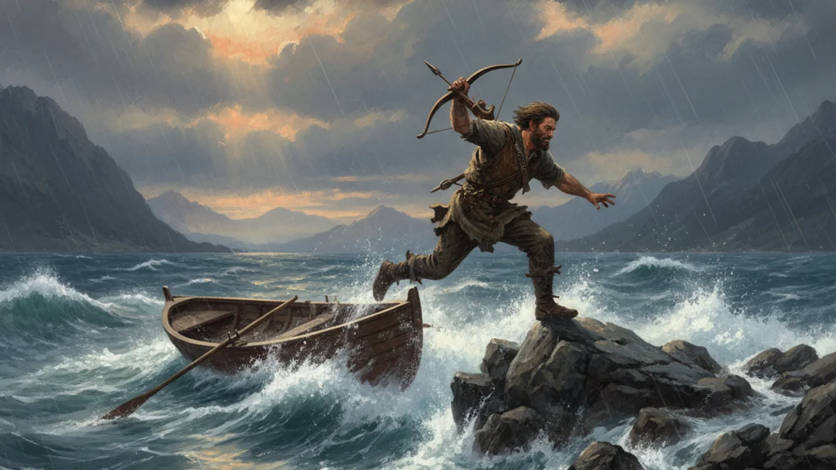 William Tell's Escape - Classic Tales story illustration from William Tell