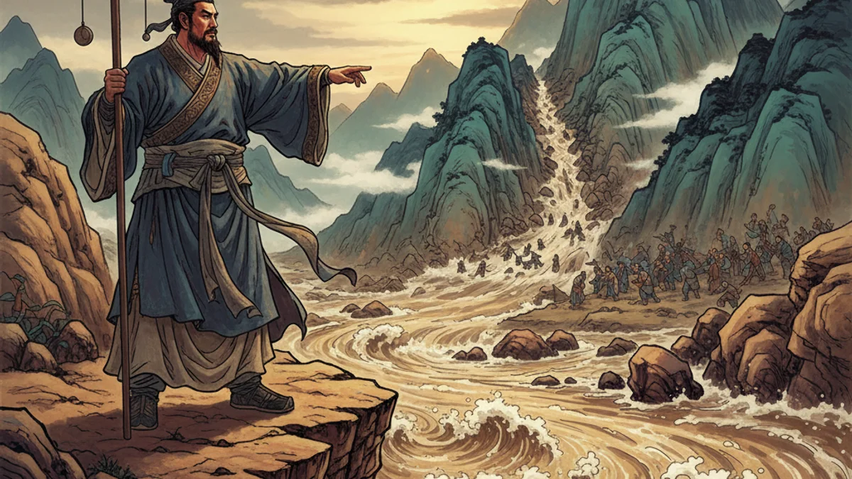 Yu the Great's Flood - Flood Myths story illustration from Cross-Cultural Themes
