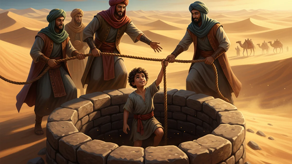 Illustration for Yusuf and the Brothers - a prophets Islamic Tales story with moral lessons