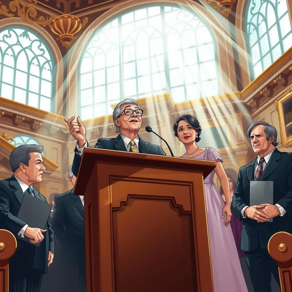 Isang Protagonista ng Pilak - Aesop's Fable illustration about katiwalian, kasakiman, kabalintunaan