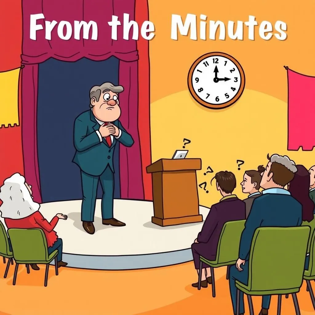 Mula sa Mga Minuto - Aesop's Fable illustration featuring Mananalumpati and Walang Batik na Sagisag