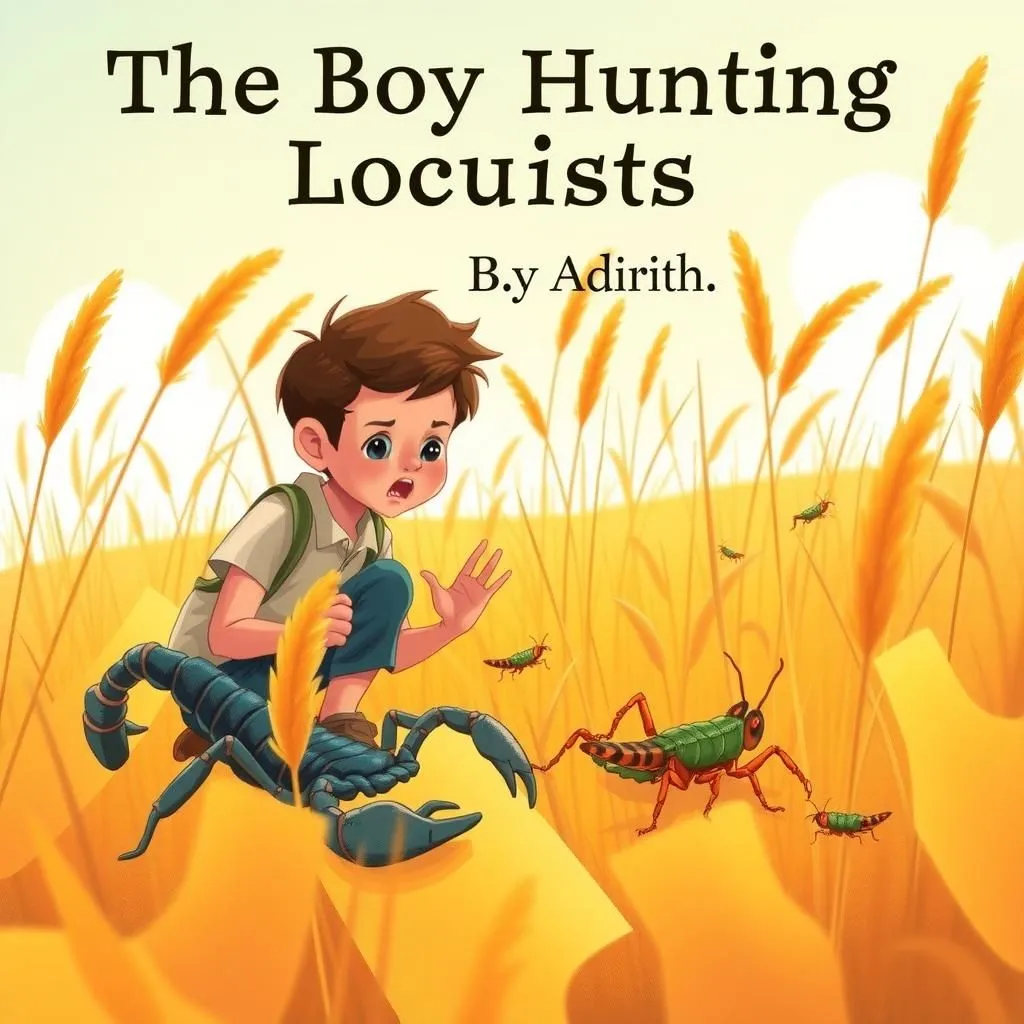 The Boy Hunting Locusts - Aesop's Fable illustration featuring Boy and Scorpion