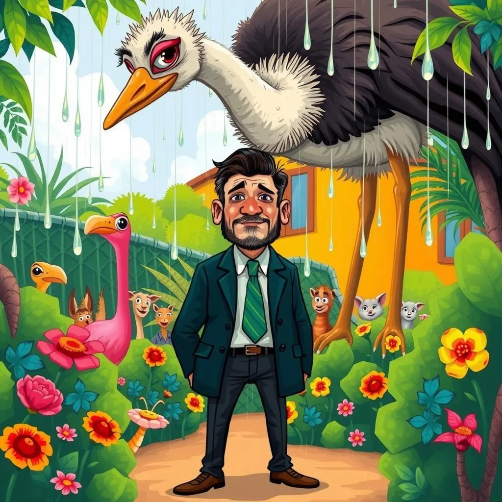 The Man of Principle - Aesop's Fable illustration featuring Keeper of the Zoological garden and Man of Principle